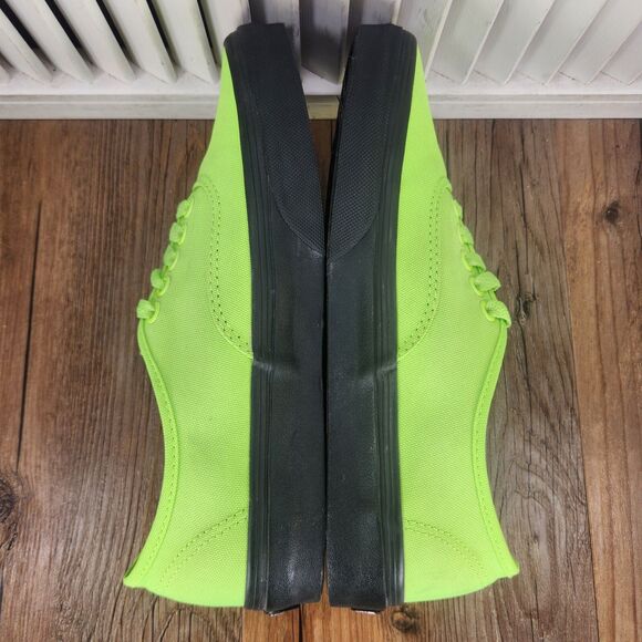 VANS Authentic Womens Size 8 Neon Lime Green Skateboarding Skater Sneakers Shoes - Picture 5 of 9